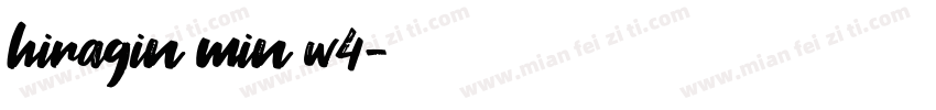 hiragin min w4字体转换